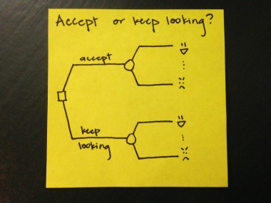 Accept or keep looking
